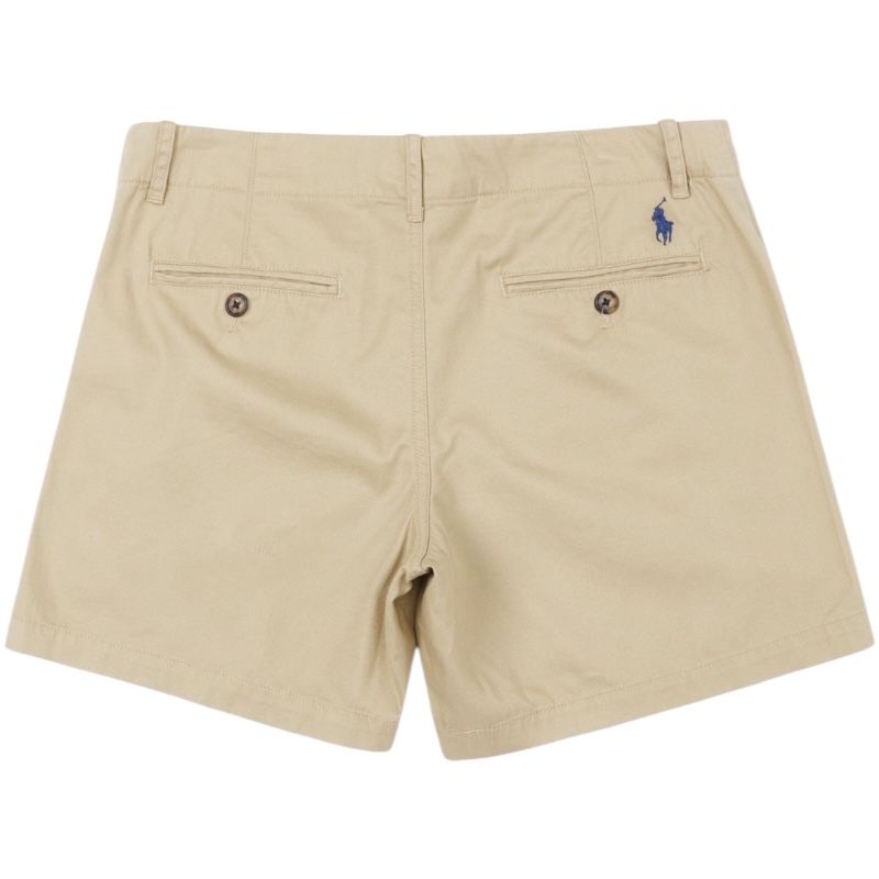 Хлопковые бежевые шорты-чинос