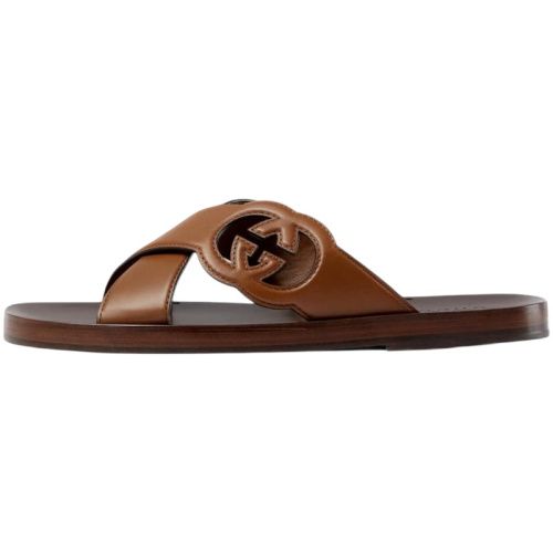 Мужские кожаные шлёпанцы Interlocking G slide