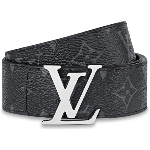 Чёрный кожаный ремень с логотипом 