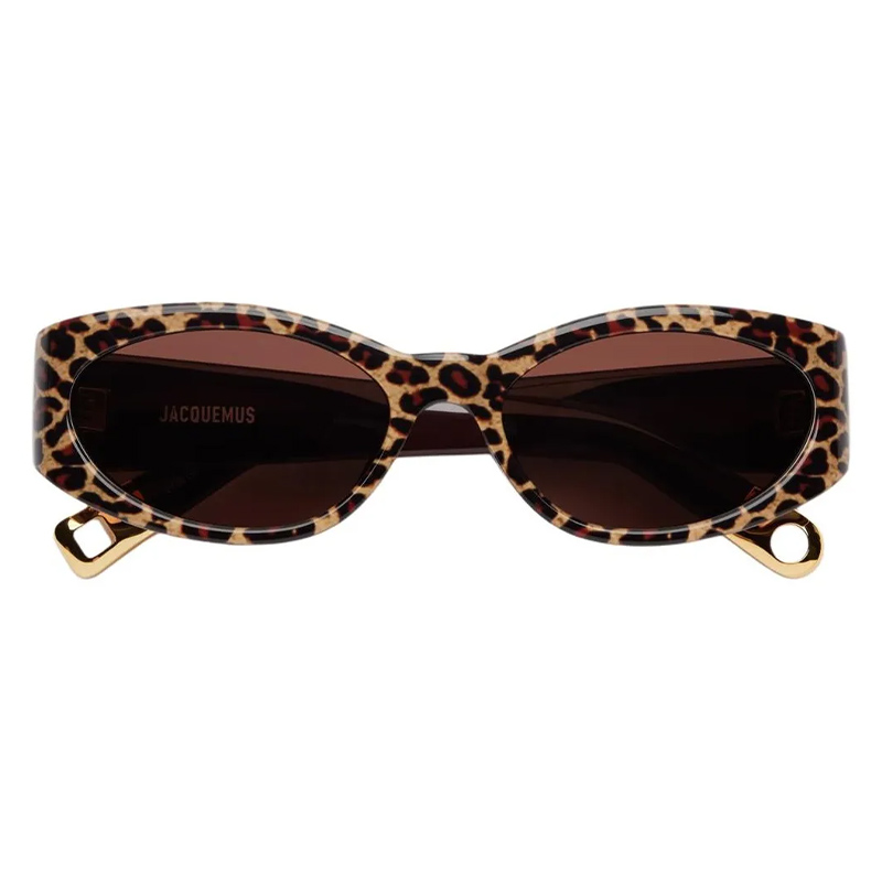 Овальные леопардовые солнцезащитные очки