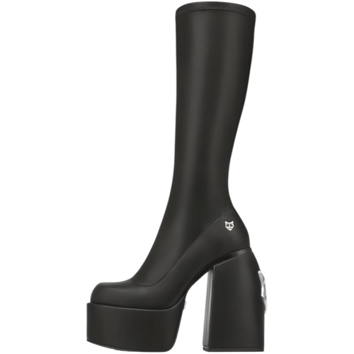 Облегающие чёрные сапоги Spice Black Stretch