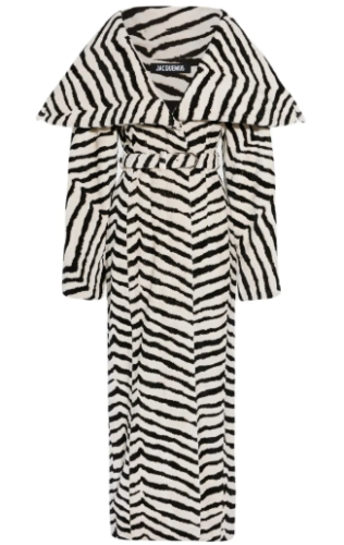 Пальто с принтом зебры Le Manteau Caruso