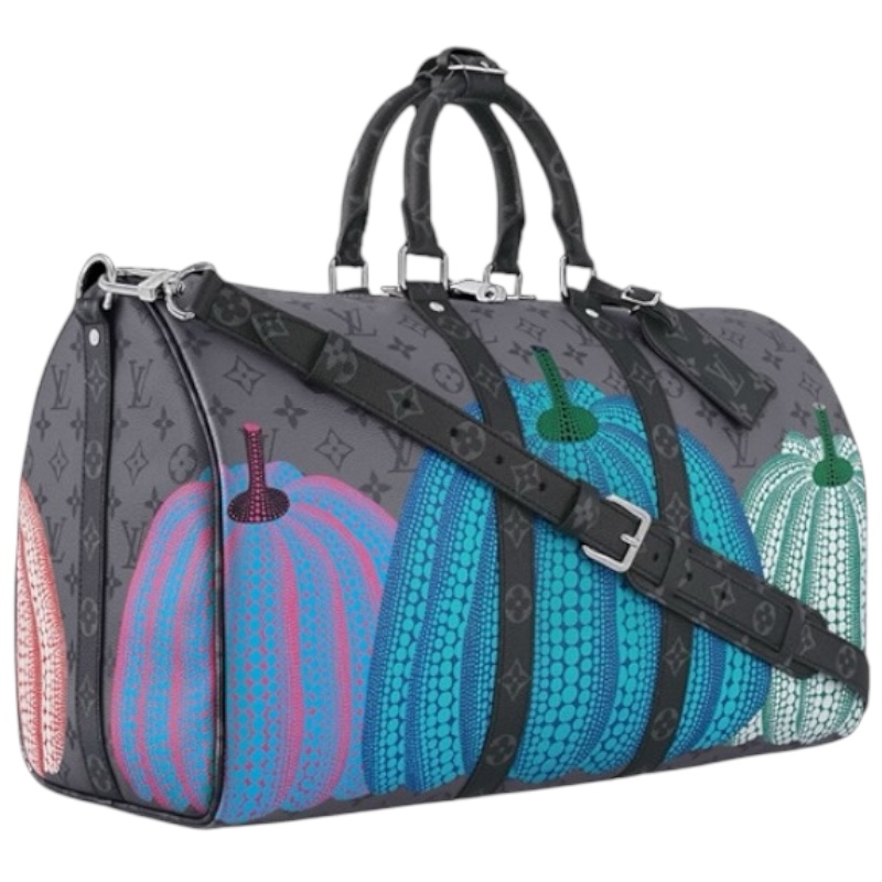 Дорожная сумка Keepall 45 с принтом тыквы из коллекции Yayoi Kusama  