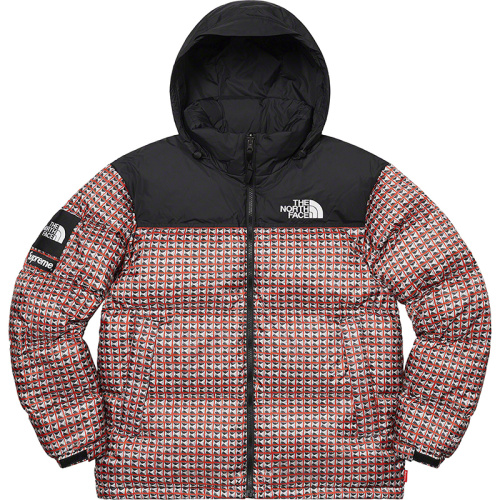 Supreme X The North Face Красная куртка Studded Nuptse SS21