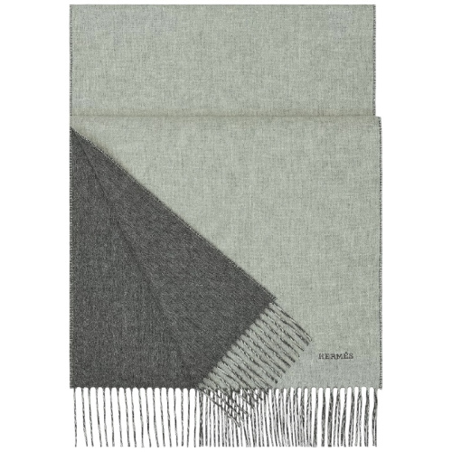 Кашемировый шарф Recto-Verso Muffler gris clair chiné/flanelle