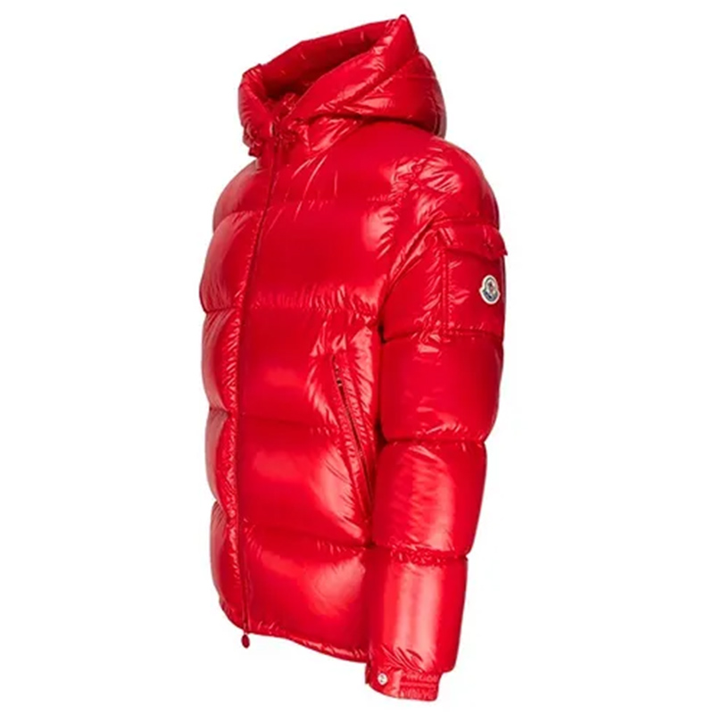 Красный пуховик с капюшоном Ecrins из лакированного нейлона