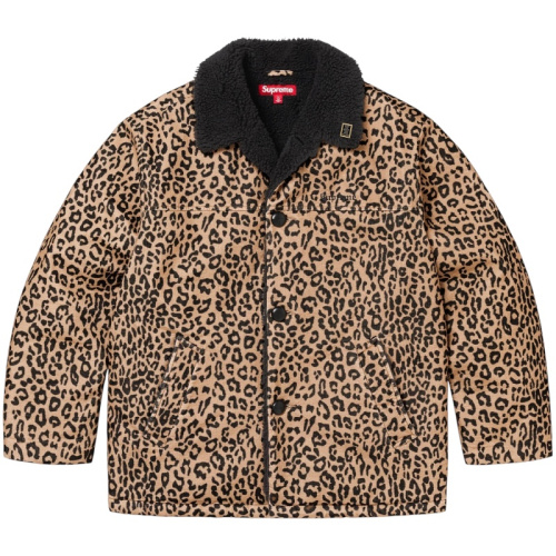 Леопардовая вельветовая куртка с воротником Kindermann FW24