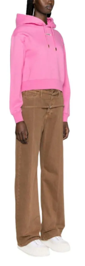 Розовое хлопковое худи Le Hoodie Gros Grain