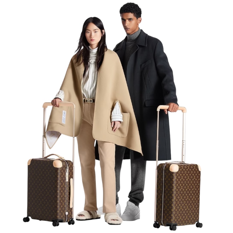 Кожаный чемодан на колёсах канва Monogram Horizon 55