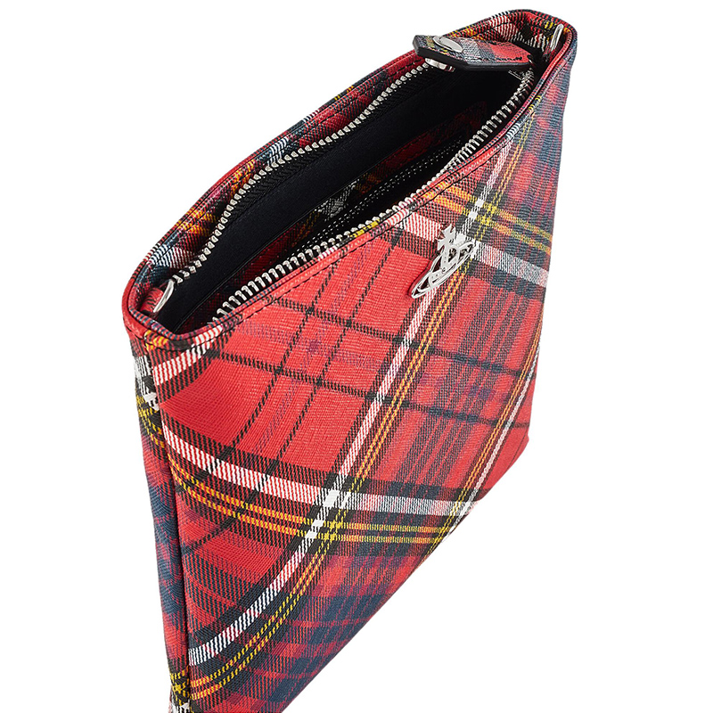 Квадратная сумка через плечо в клетку