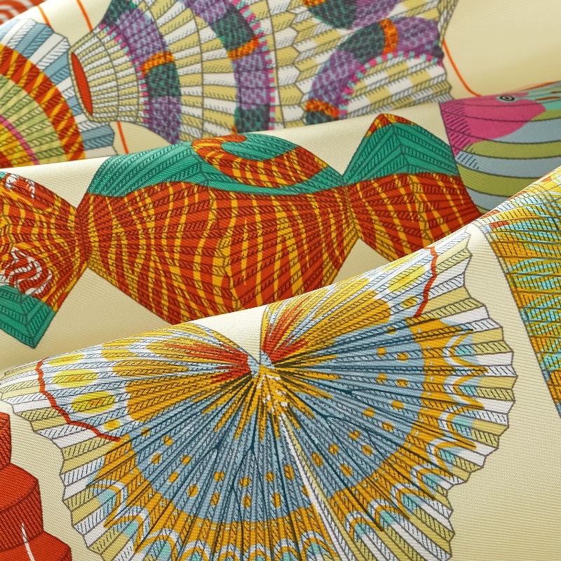 Шёлковый платок Lanternes Ballons et Cocardes 45