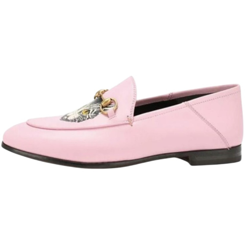 Розовые лоферы с принтом кошек