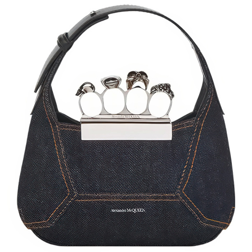 Джинсовая сумка на плечо с декором Skull Four-Ring