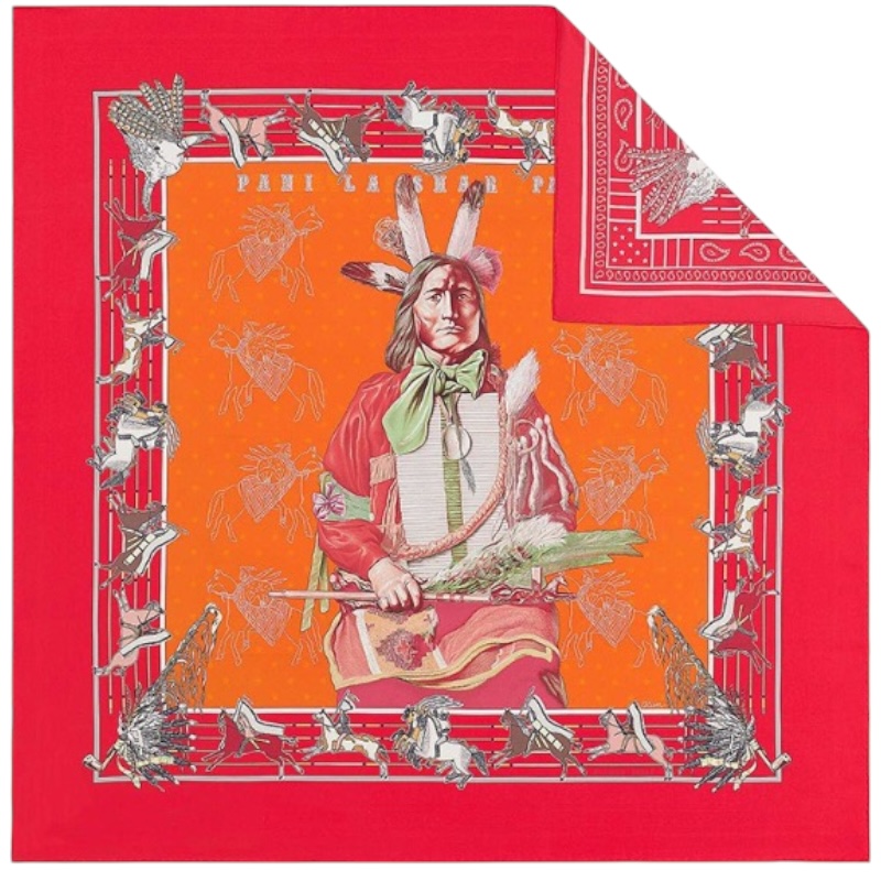 Двусторонний шёлковый платок Pani la Shar Pawnee 90