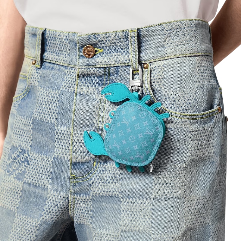 Голубой брелок-кошелек в виде краба LV Crab