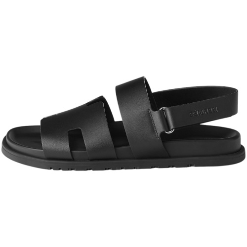 Чёрные кожаные сандалии Genius sandal 