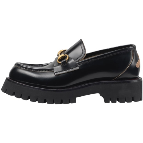 Чёрные лоферы Horsebit с пчелой на заднике