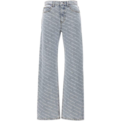 Прямые джинсы со сплошным логотипом