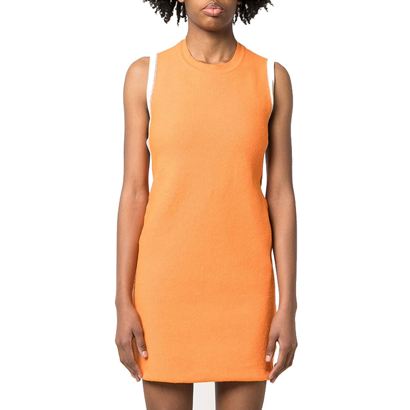 Трикотажное мини-платье Sorbetto с контрастной отделкой