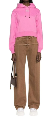 Розовое хлопковое худи Le Hoodie Gros Grain