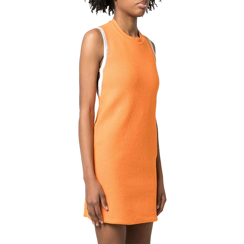 Трикотажное мини-платье Sorbetto с контрастной отделкой