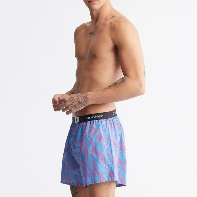 Синие хлопковые боксеры CK96