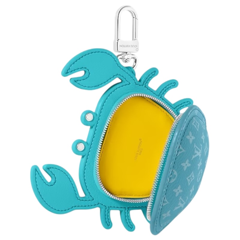 Голубой брелок-кошелек в виде краба LV Crab