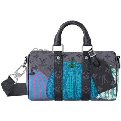 Дорожная сумка Keepall 25 с принтом тыквы из коллекции Yayoi Kusama  