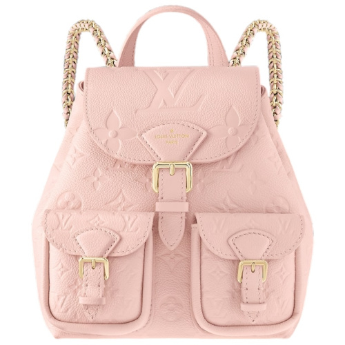 Кожаный розовый рюкзак Backup 