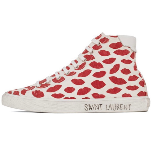 Женские высокие кеды Malibu с принтом губ