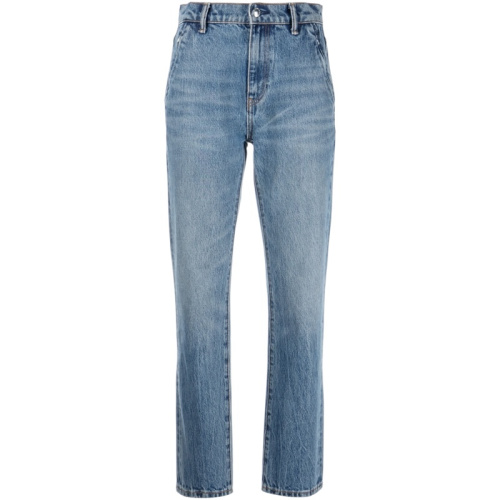 Укороченные джинсы с нашивкой-логотипом