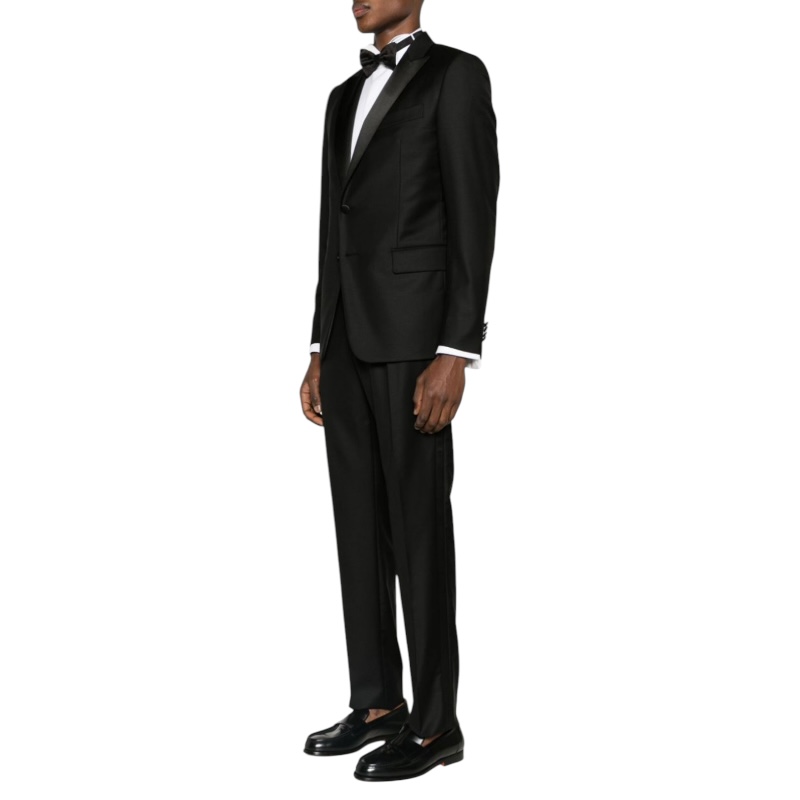 Однобортный шерстяной смокинг