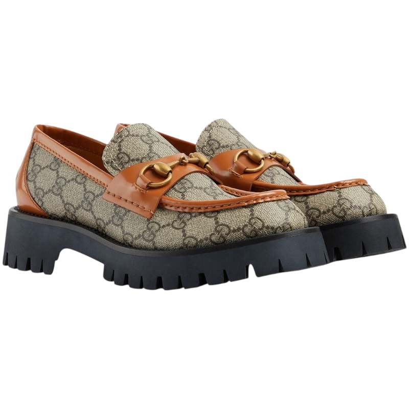 Женские мокасины с рифленой подошвой GG