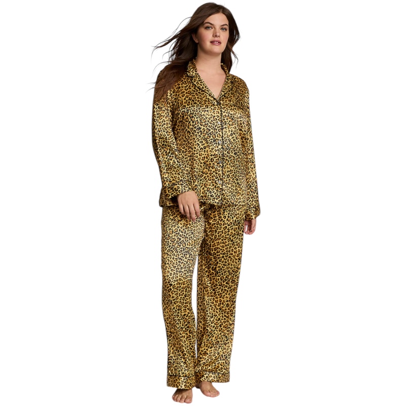Сатиновая пижама золотой леопард