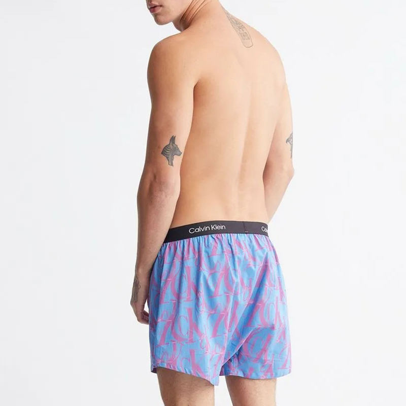 Синие хлопковые боксеры CK96