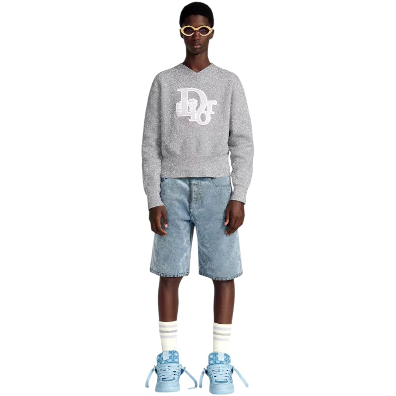 Джинсовые шорты-бермуды Dior x ERL