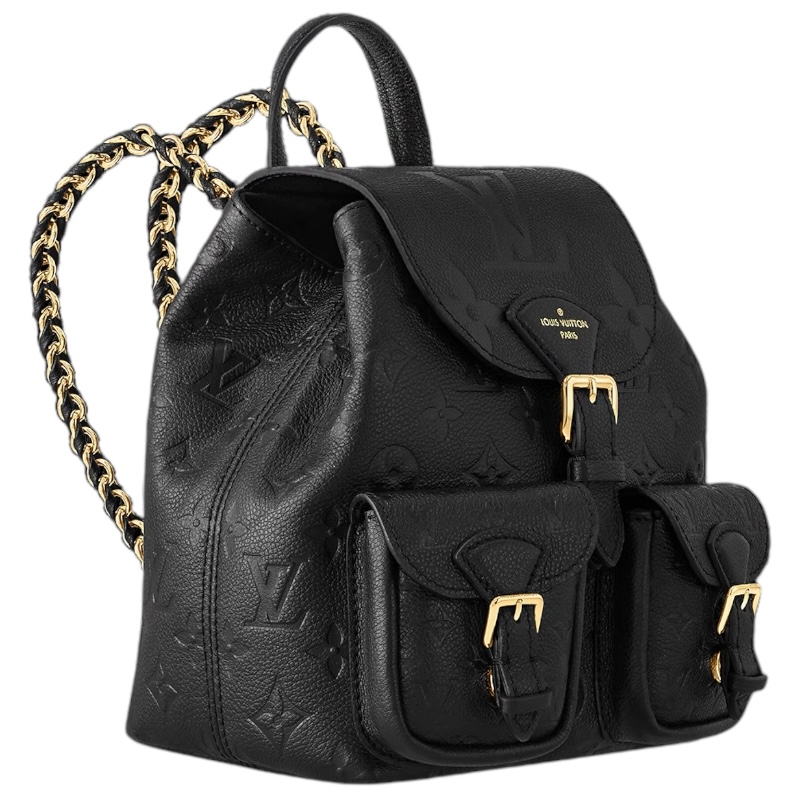 Кожаный чёрный рюкзак Backup 