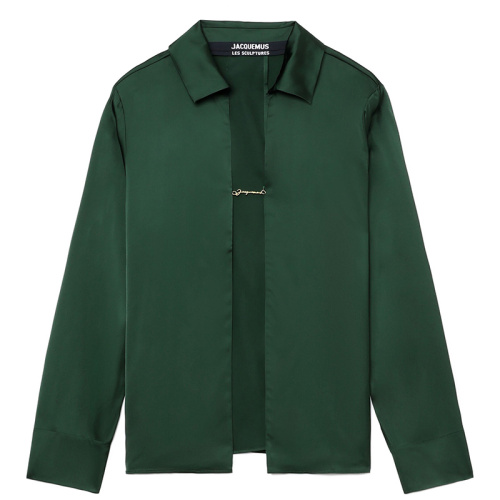 Изумрудная сатиновая рубашка La Chemise Notte