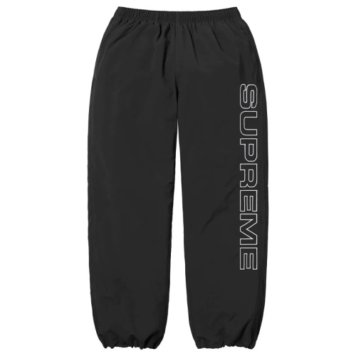 Чёрные спортивные брюки с вышивкой Spellout FW24