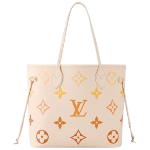 Сумка-тоут Neverfull MM кремово-белая/оранжевый градиент