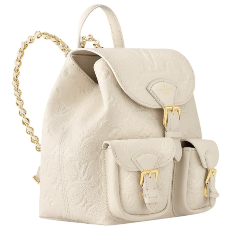 Кожаный рюкзак Backup сливочного цвета