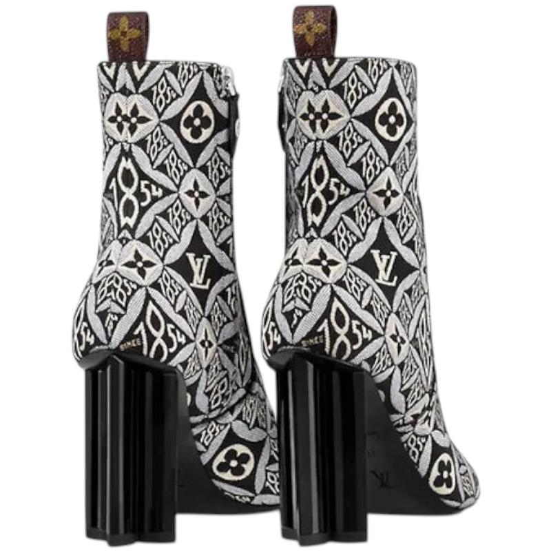 Ботильоны на каблуке Silhouette Black Sophisticated Monogram