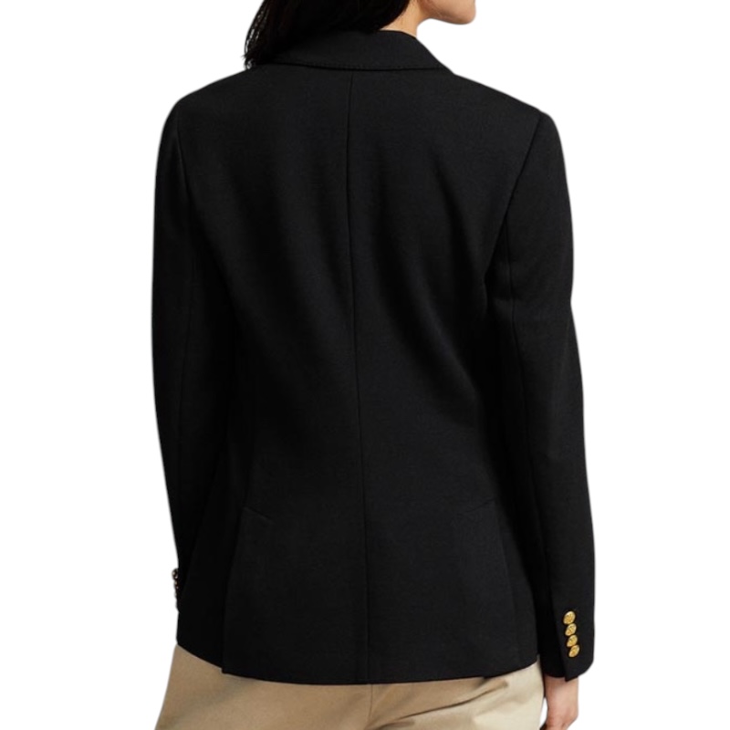 Двубортный чёрный пиджак с аппликацией логотипа Lunar New Year