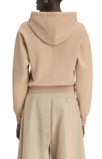 Бежевое хлопковое худи Le Hoodie Gros Grain
