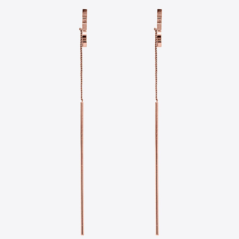 Серьги-подвески Opyum YSL из латуни Rose