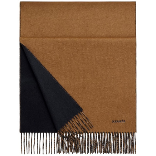 Кашемировый шарф Recto-Verso Muffler camel/marine