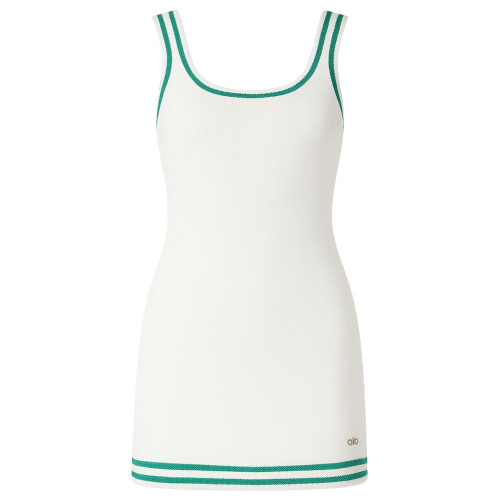 Трикотажное белое платье 'Tennis Club'
